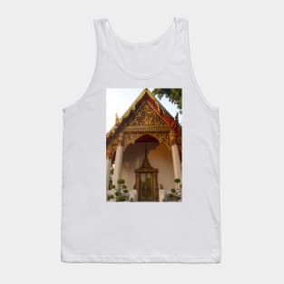 Phra Viharn Kod decorative entrance door and roof at Wat Pho temple. Tank Top